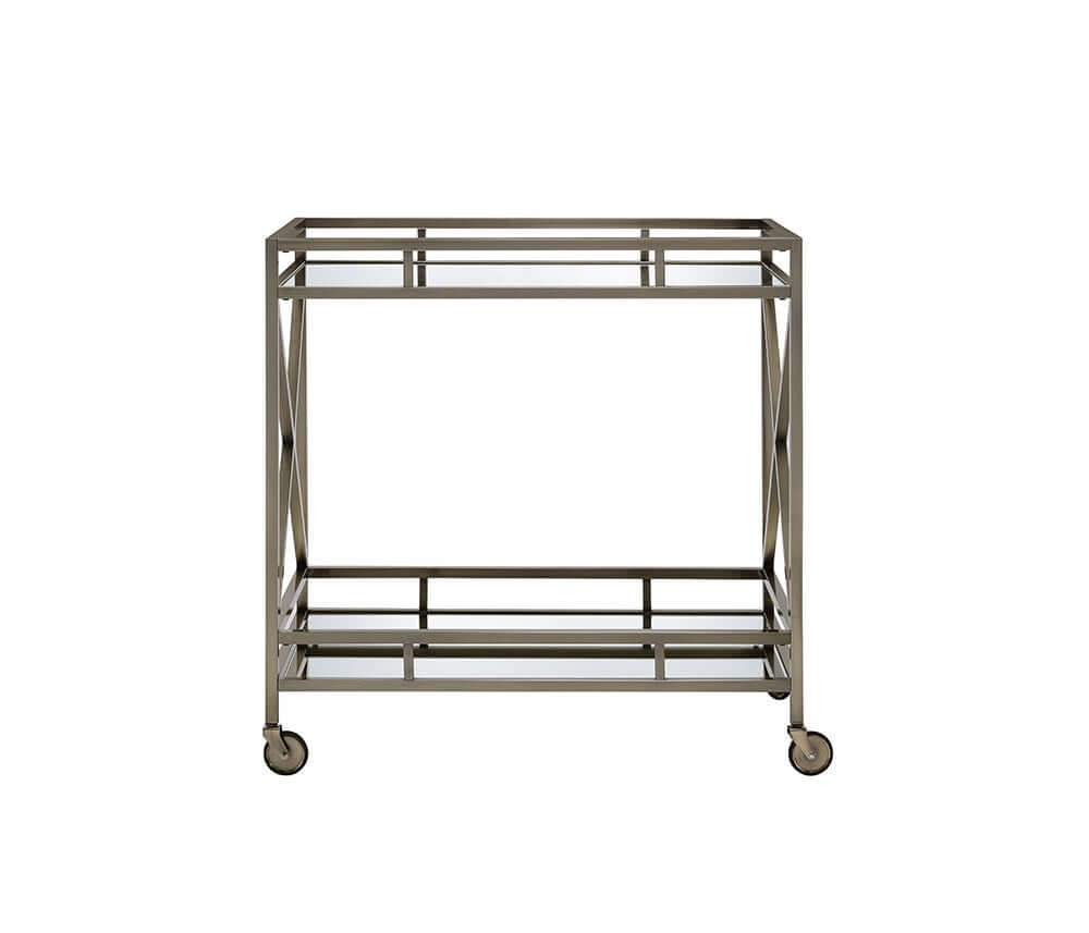 Antique Brass Metal Serving Cart