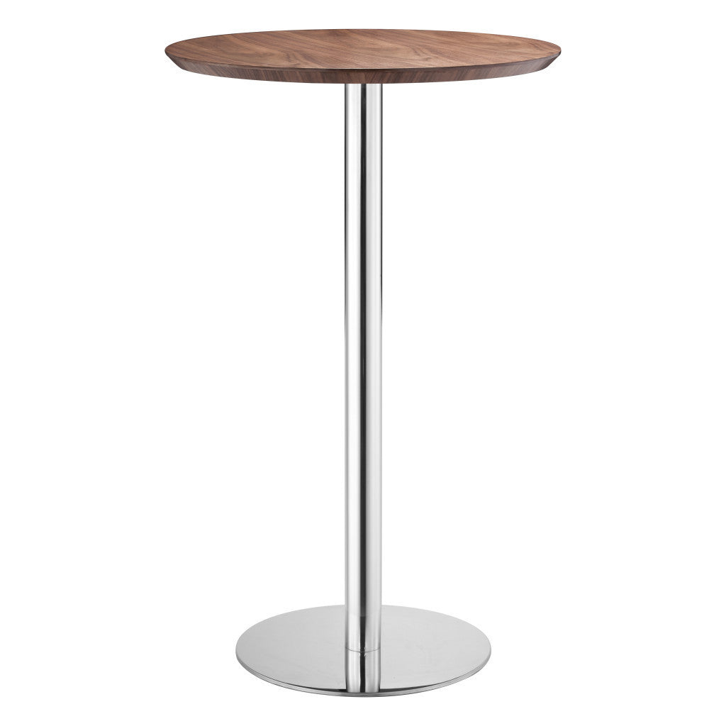 26" Rounded Stainless Steel Bar Table