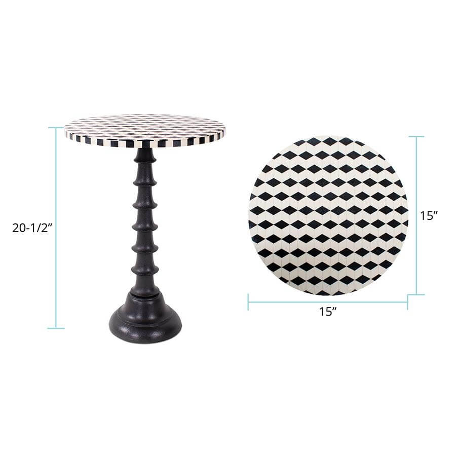 Howard Elliott Columbiana Inlaid Drink Table
