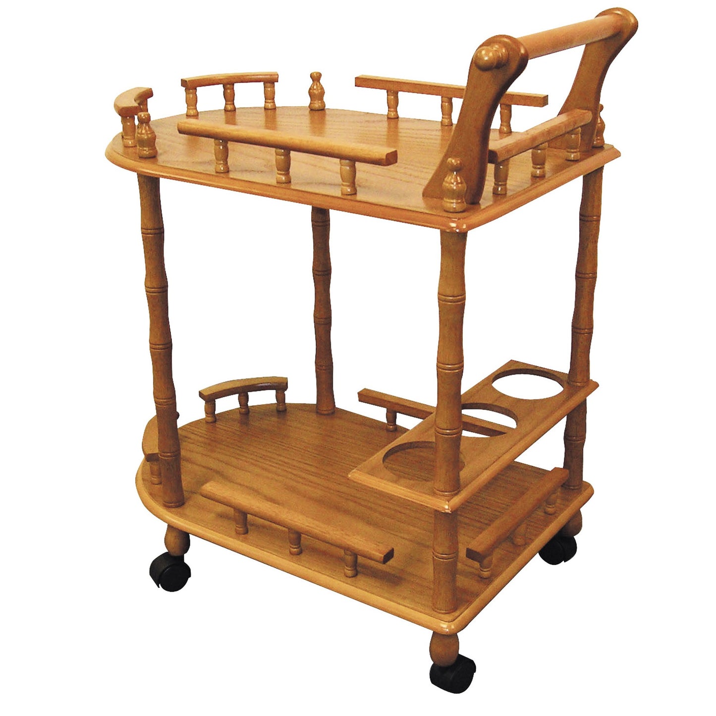 Rolling Bar Cart With Wine Storage