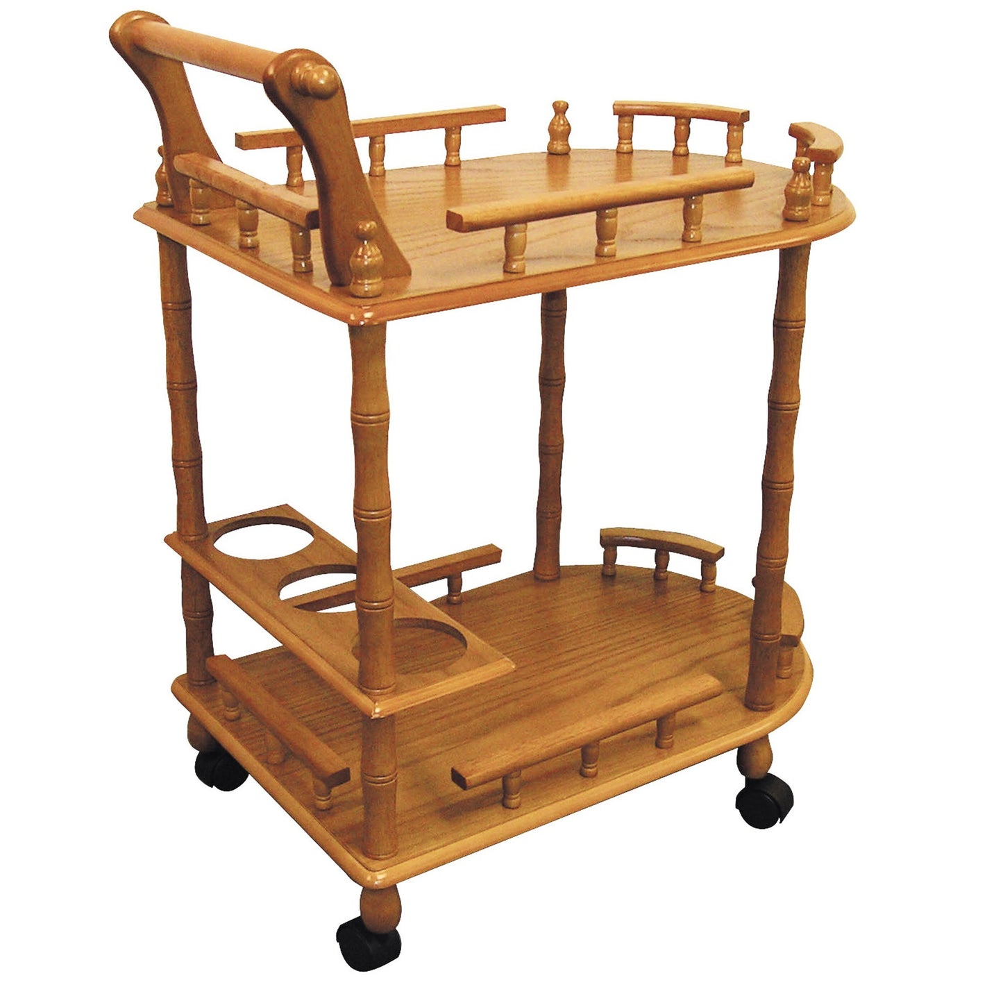 Rolling Bar Cart With Wine Storage