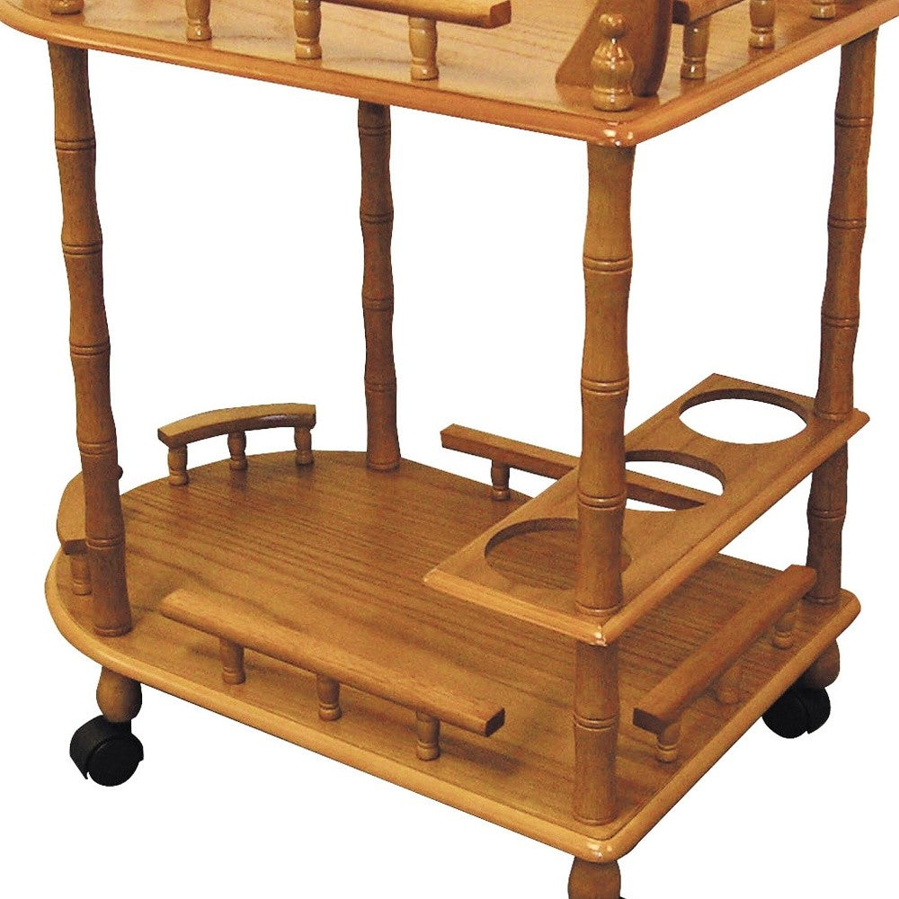 Rolling Bar Cart With Wine Storage