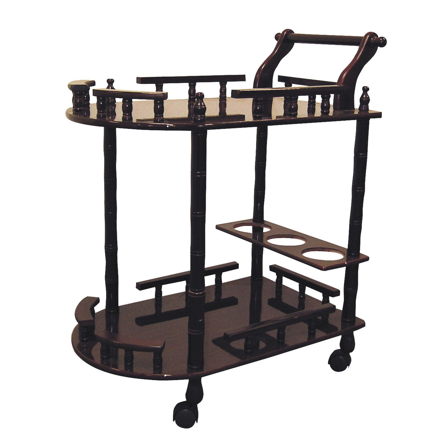 Rolling Bar Cart With Wine Storage