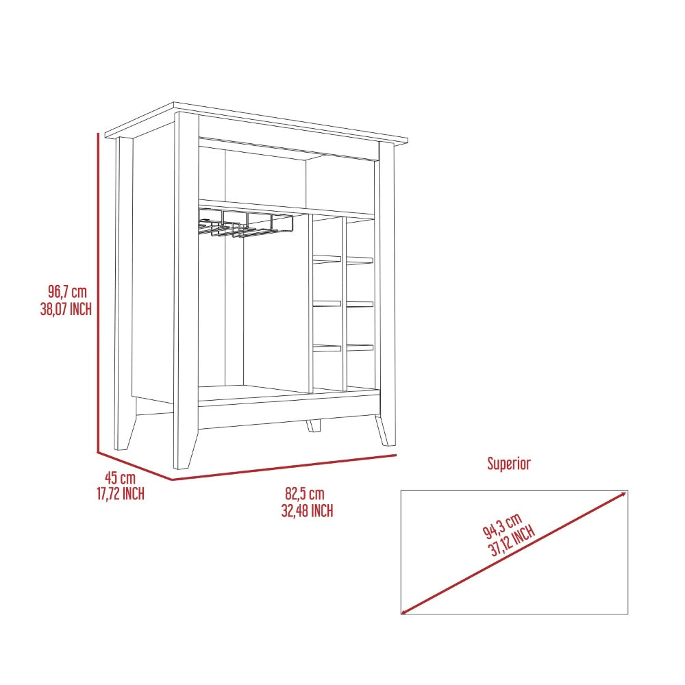 Modern Black Bar and Wine Storage Cabinet
