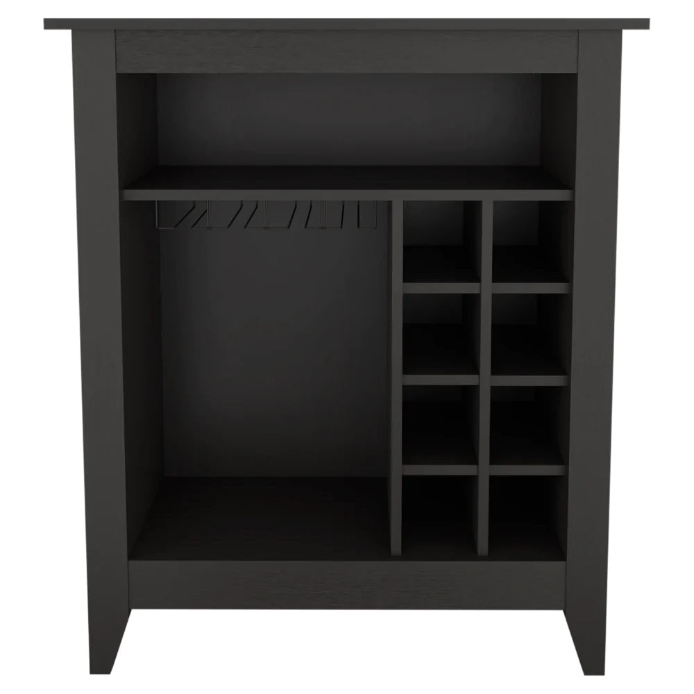 Modern Black Bar and Wine Storage Cabinet