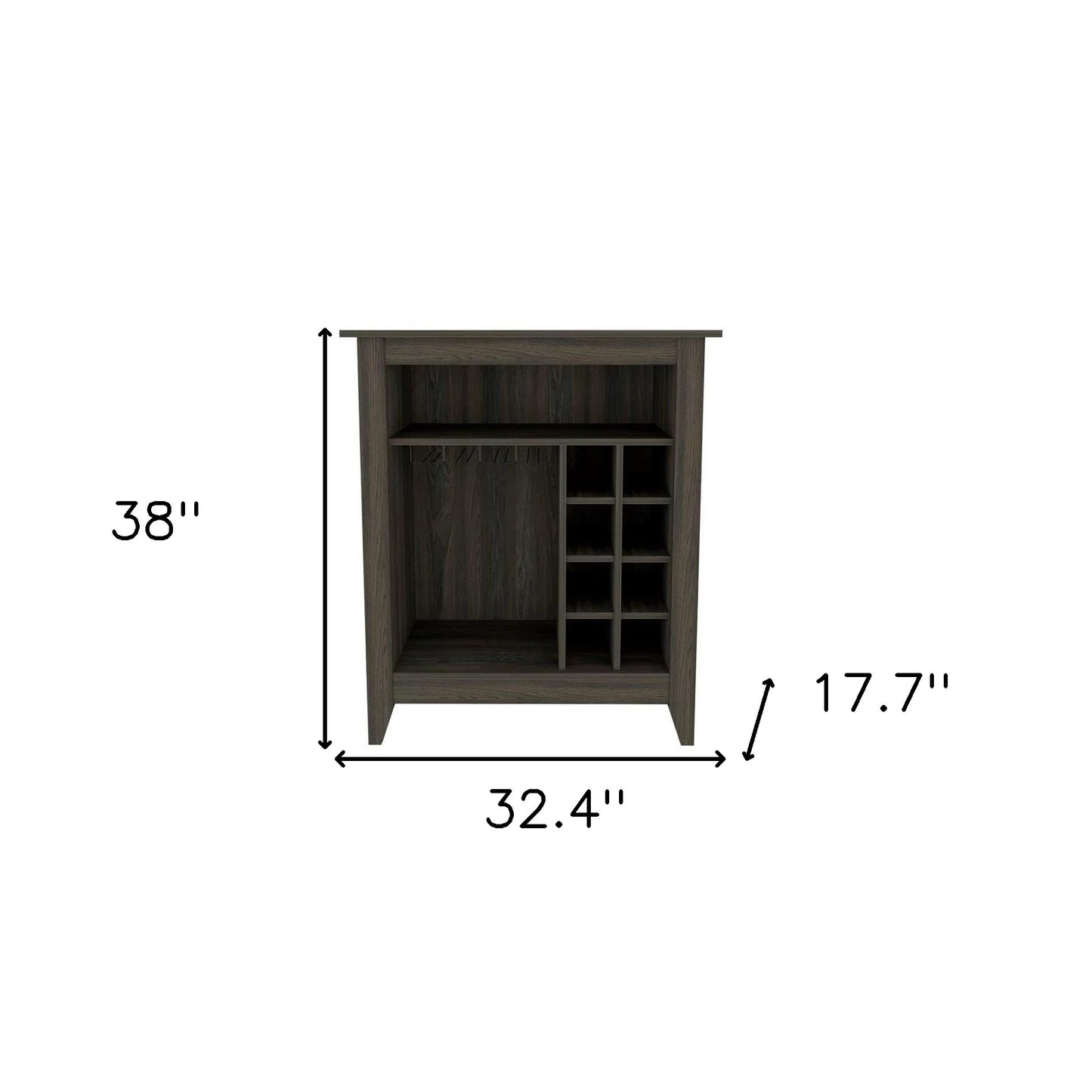 Modern Black Bar and Wine Storage Cabinet