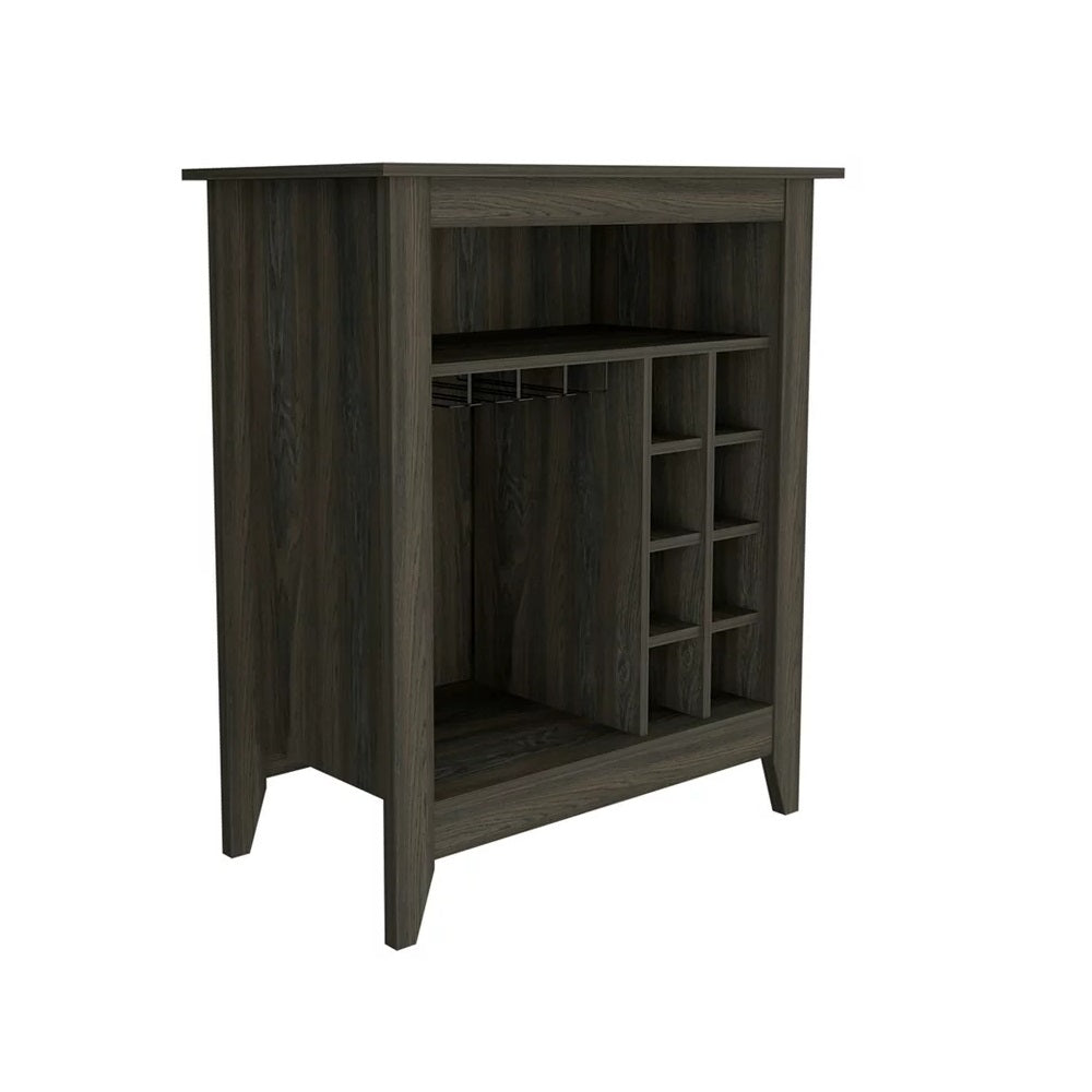 Modern Black Bar and Wine Storage Cabinet