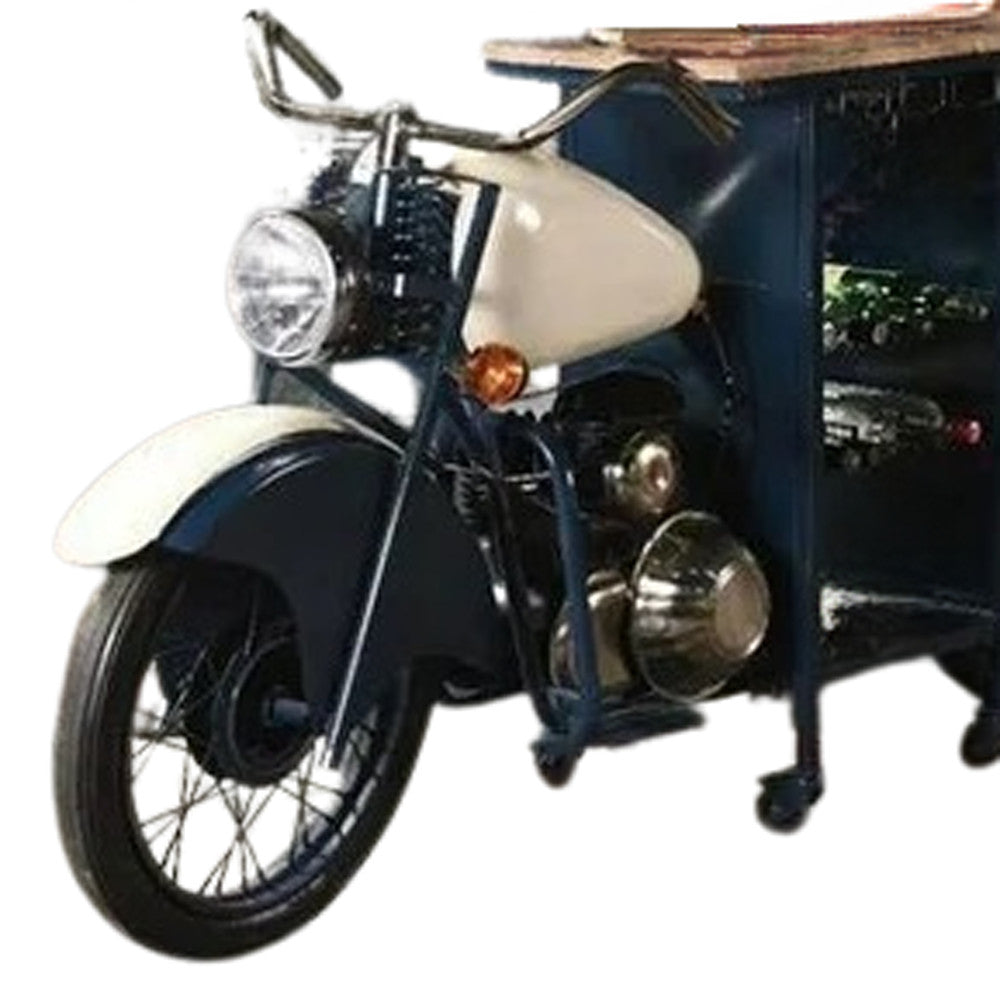 Industrial Style Rolling Bar Cart