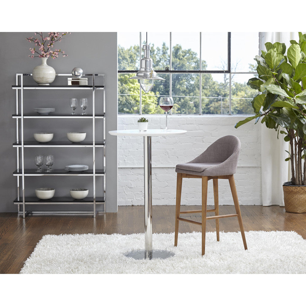 26" Rounded Stainless Steel Bar Table