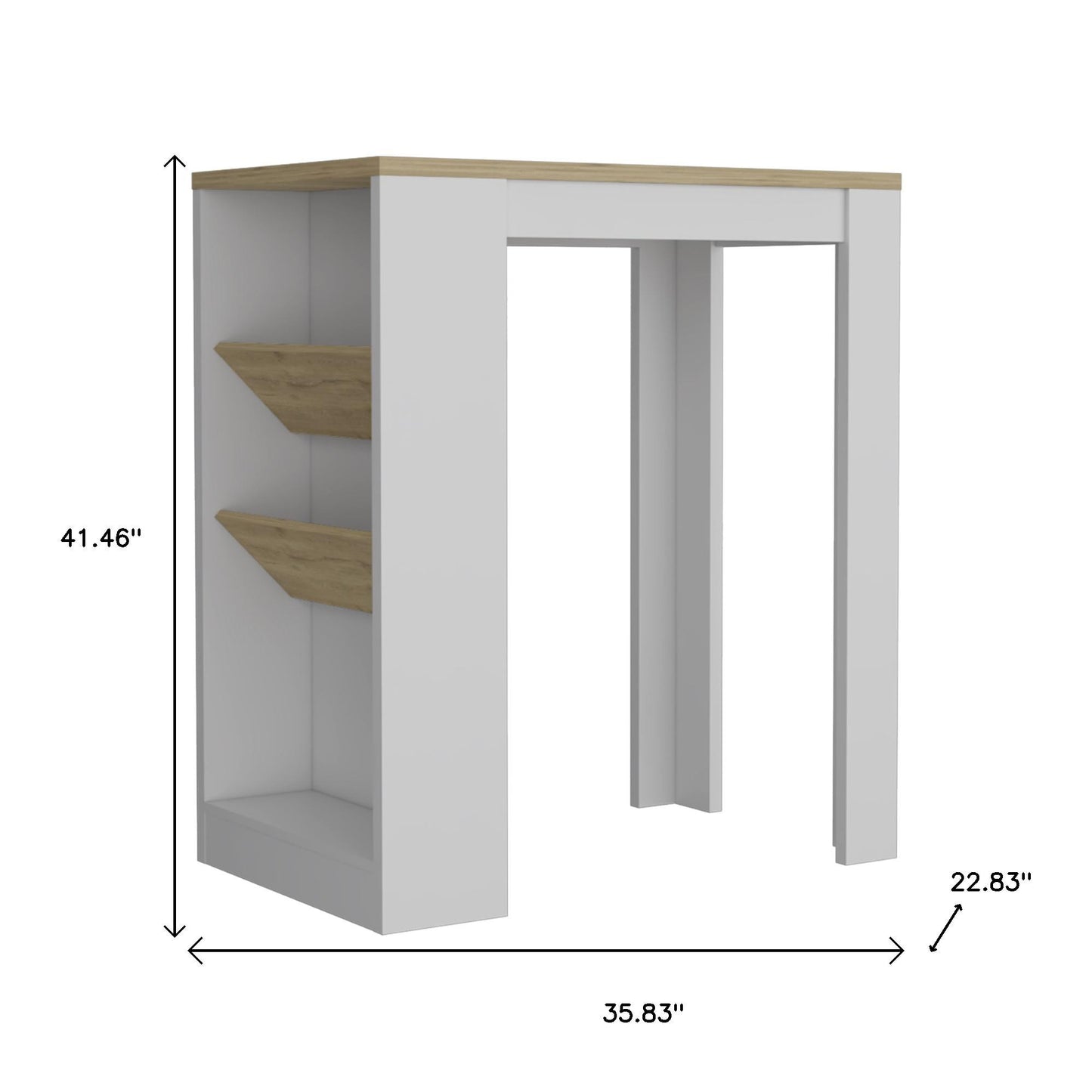 Two Sets of White Oak Wood Kitchen Island And Pantry Cabinet