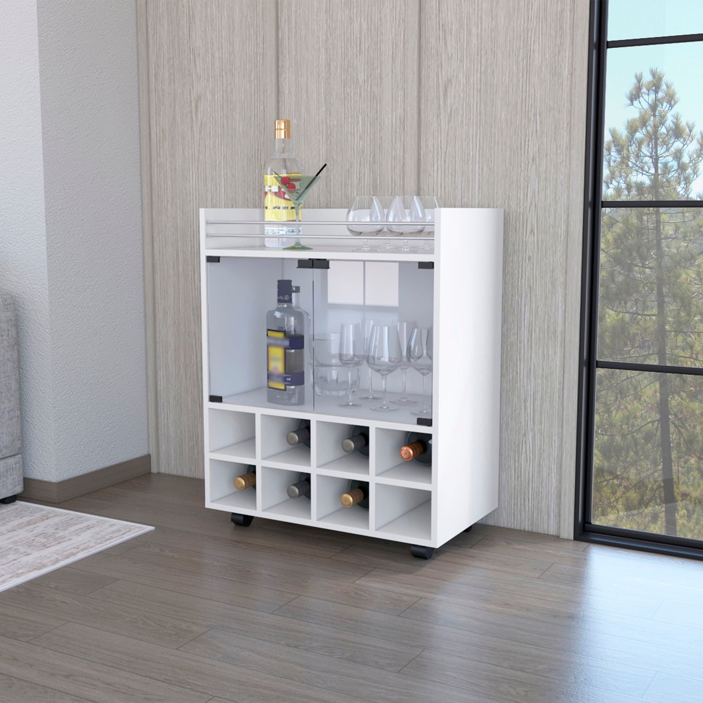 Freestanding Bar Cart and Cabinet