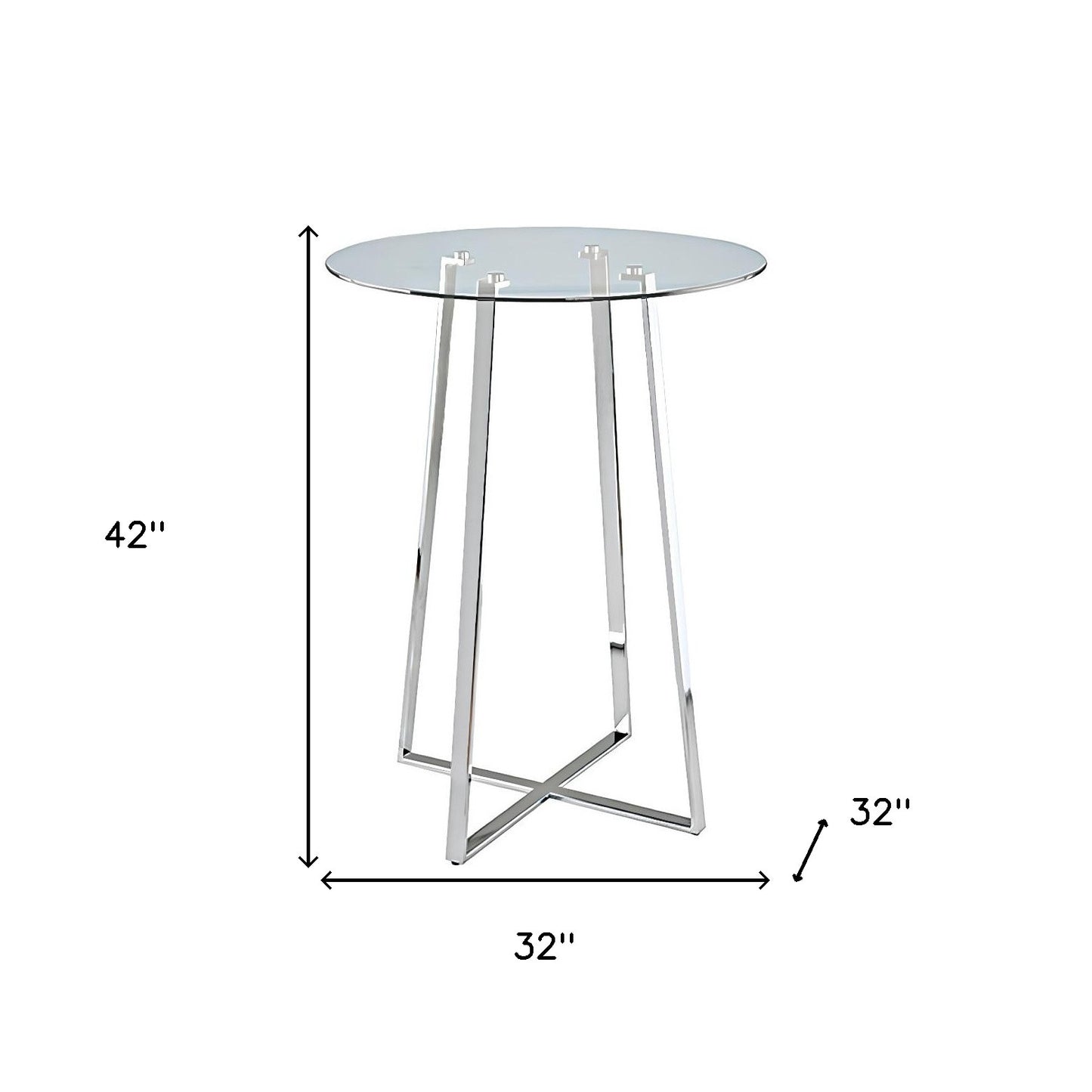 63" White Silver And Black Glass Faux Crystal And Wood Rectangular Bar Table