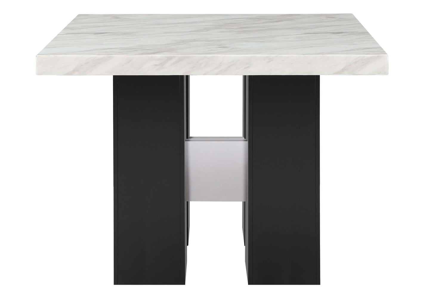 48" White Square Wood Bar Table