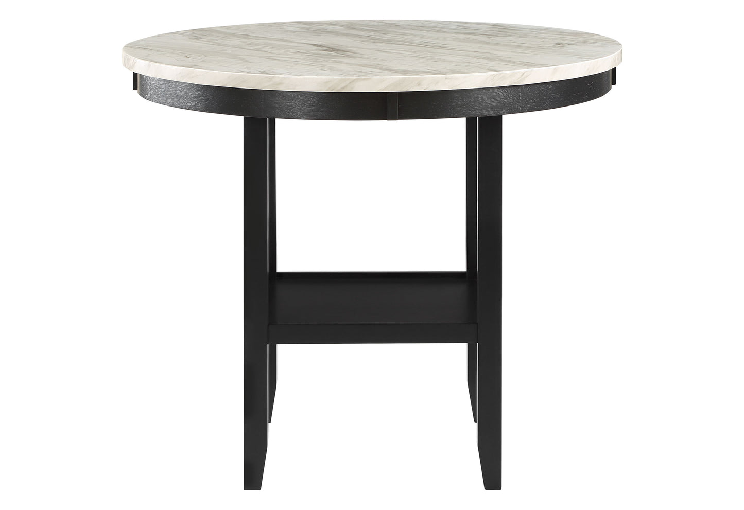 42" White Square Wood Bar Table