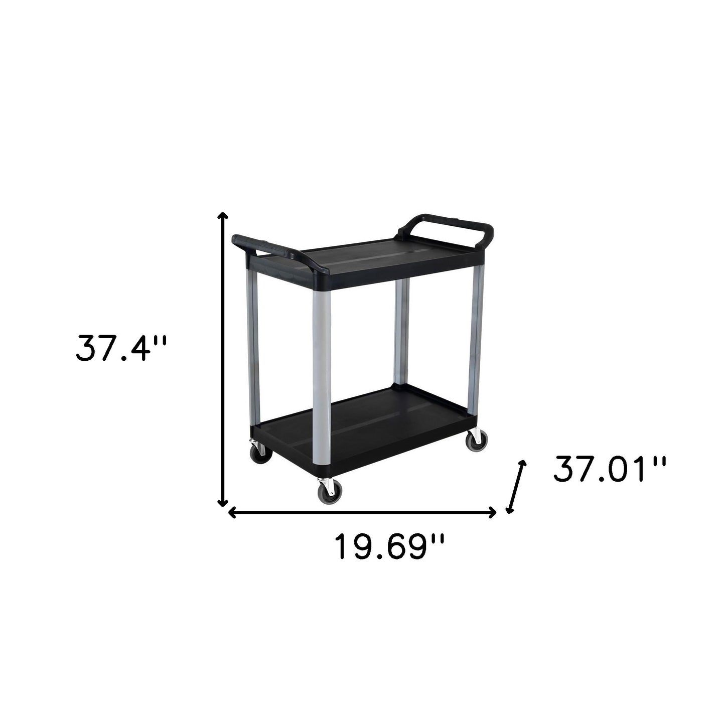 Plastic & Aluminum Rolling Bar Cart