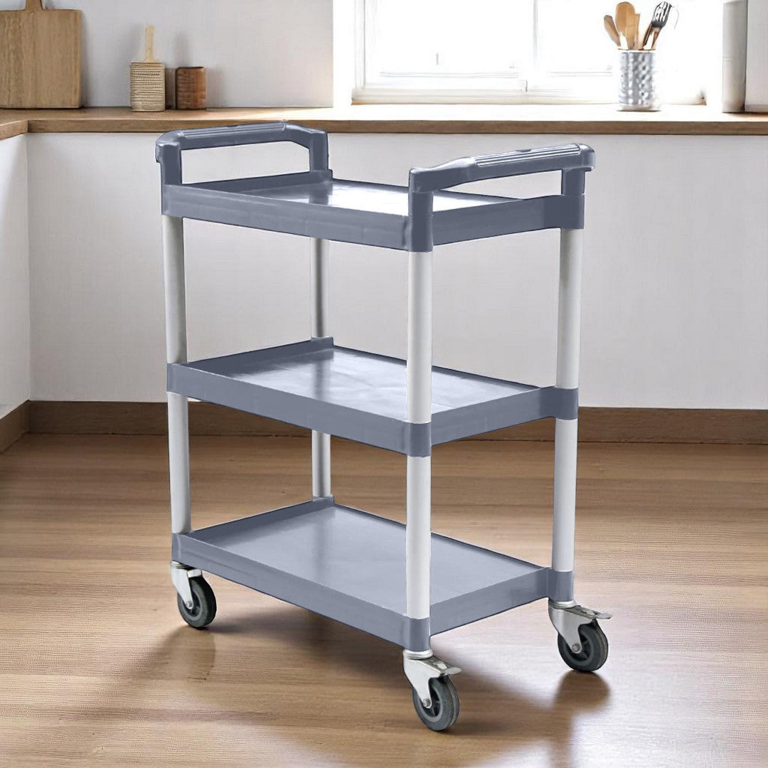 Heavy Duty Plastic Rolling Bar Cart