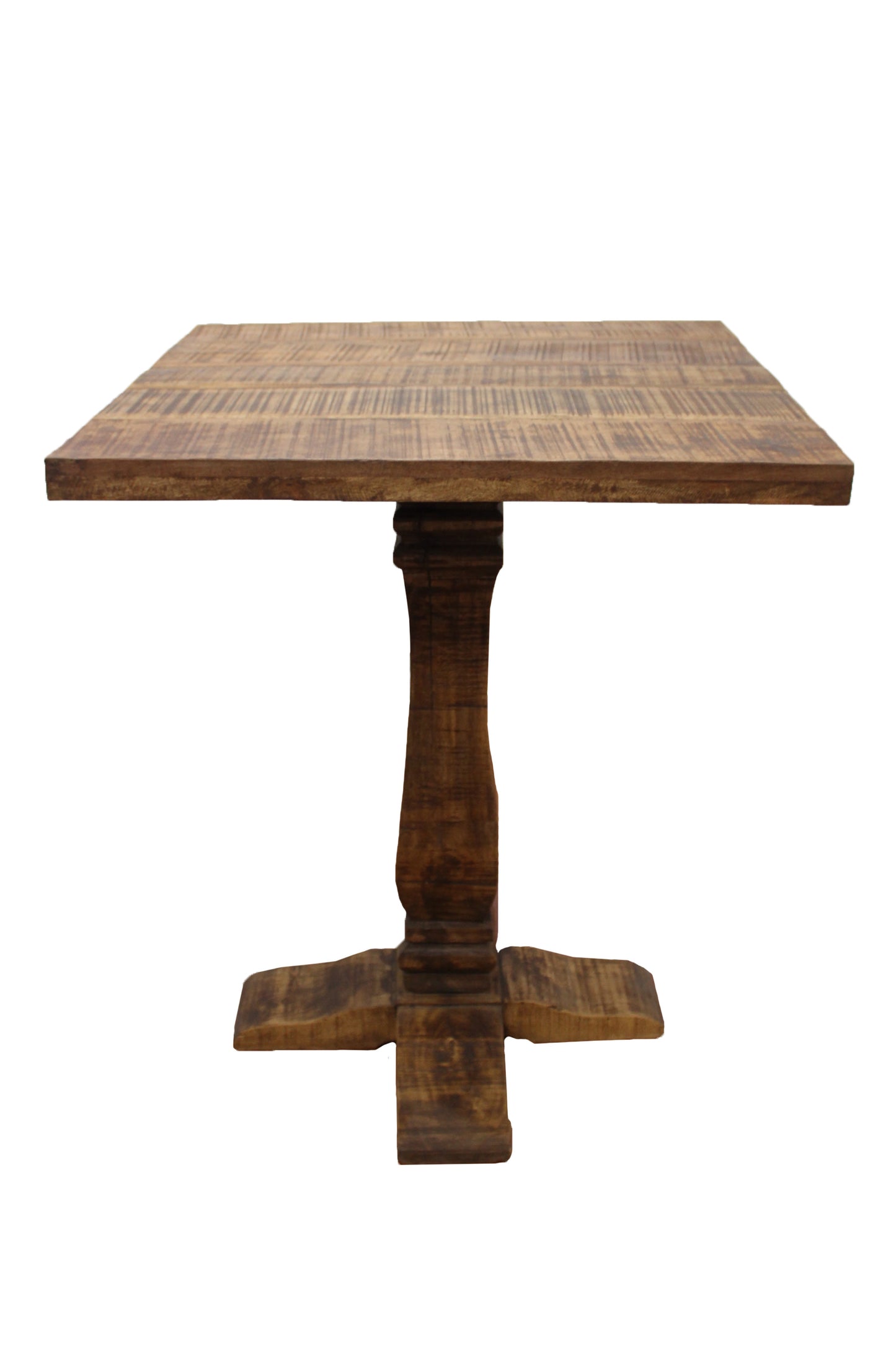 36" Brown Pedestal Bar Table