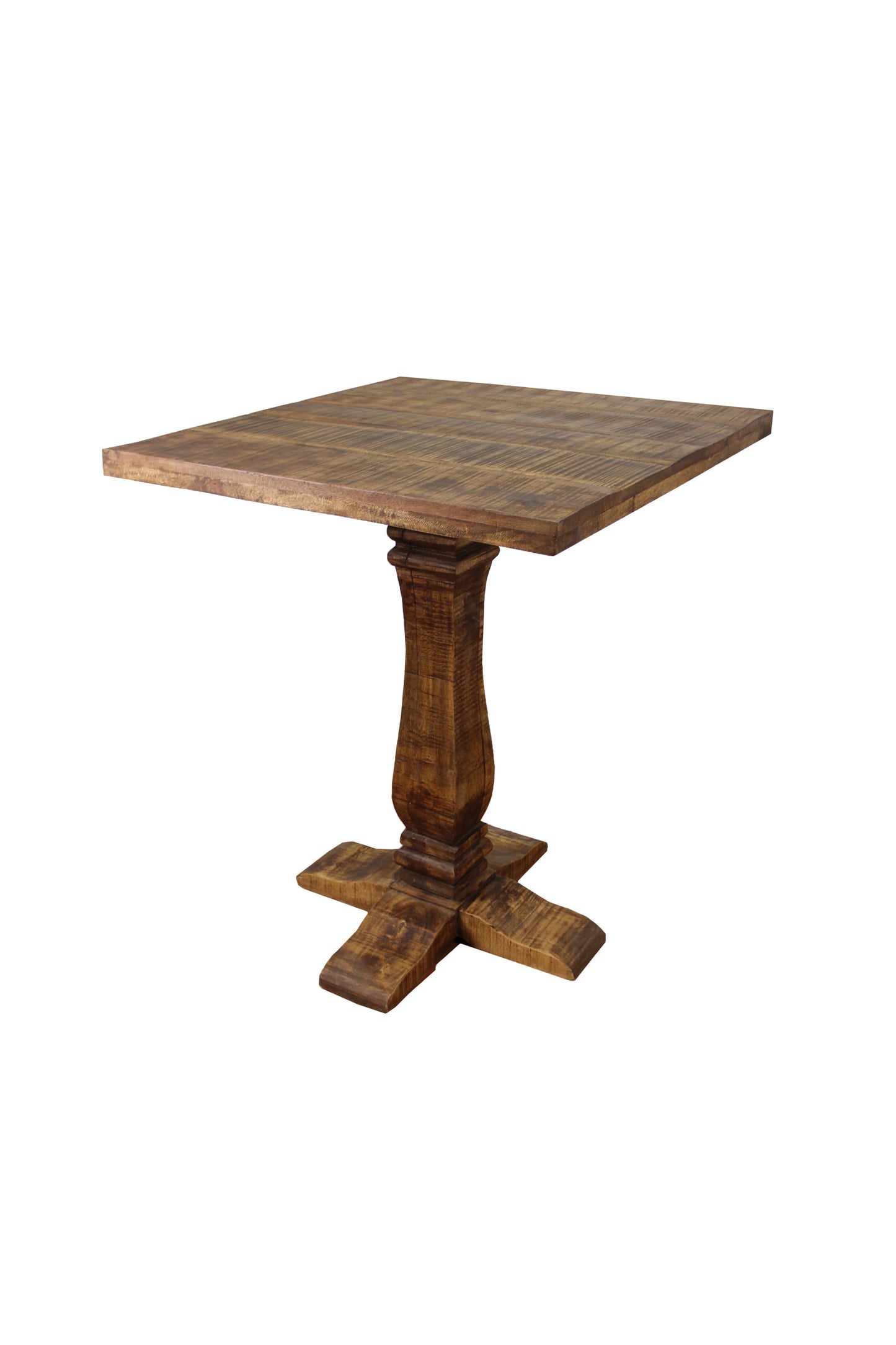 36" Brown Pedestal Bar Table
