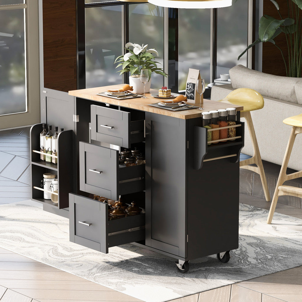 50" Rolling Kitchen Island