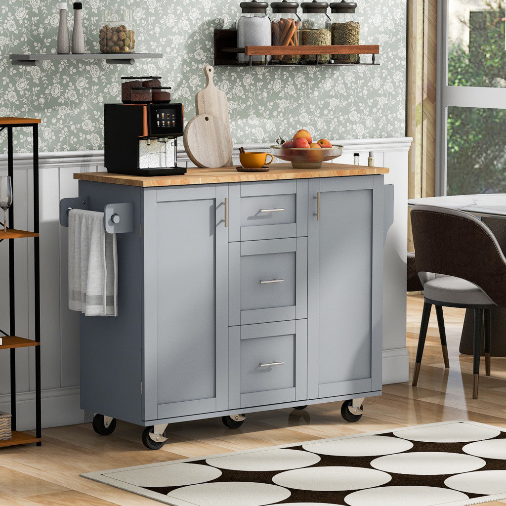 50" Rolling Kitchen Island