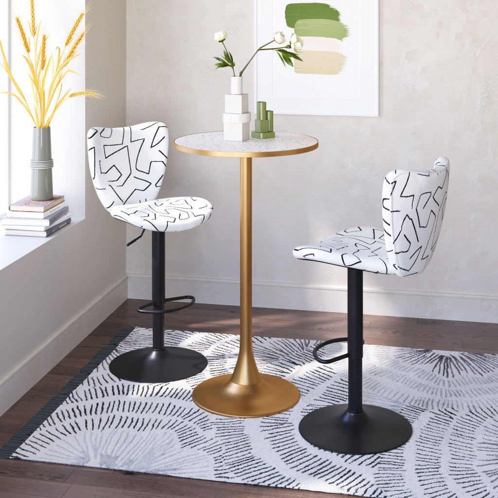 24" Brown Wood Rounded Bar Table