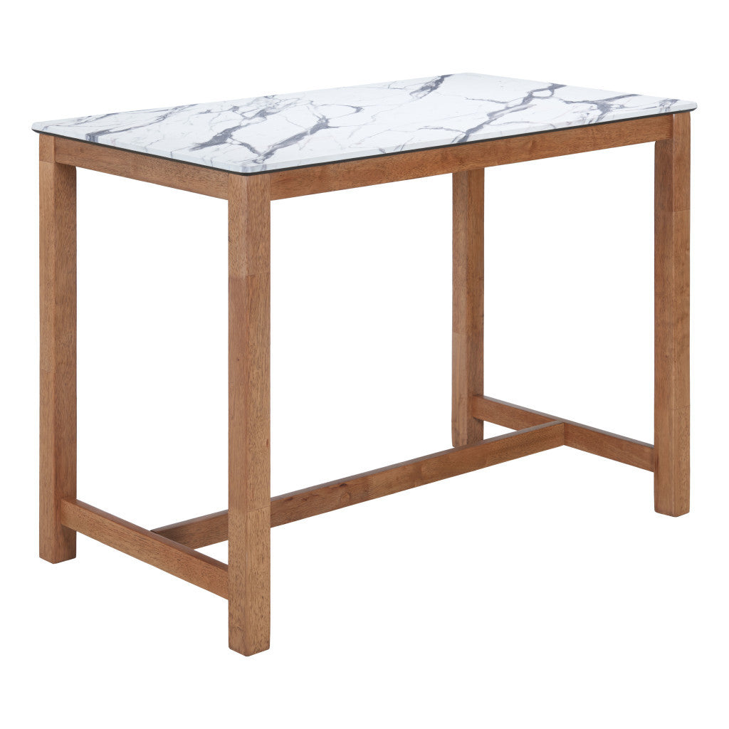 White Solid Wood Bar Table