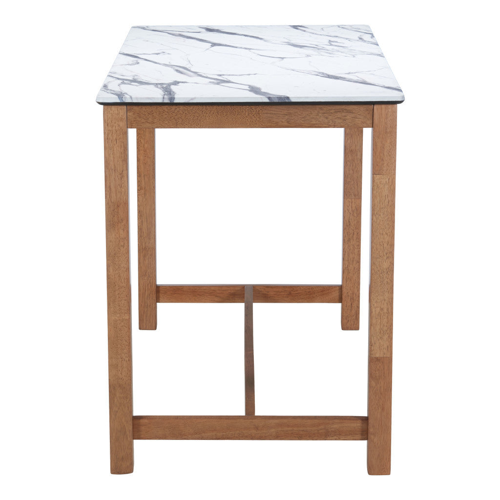 White Solid Wood Bar Table