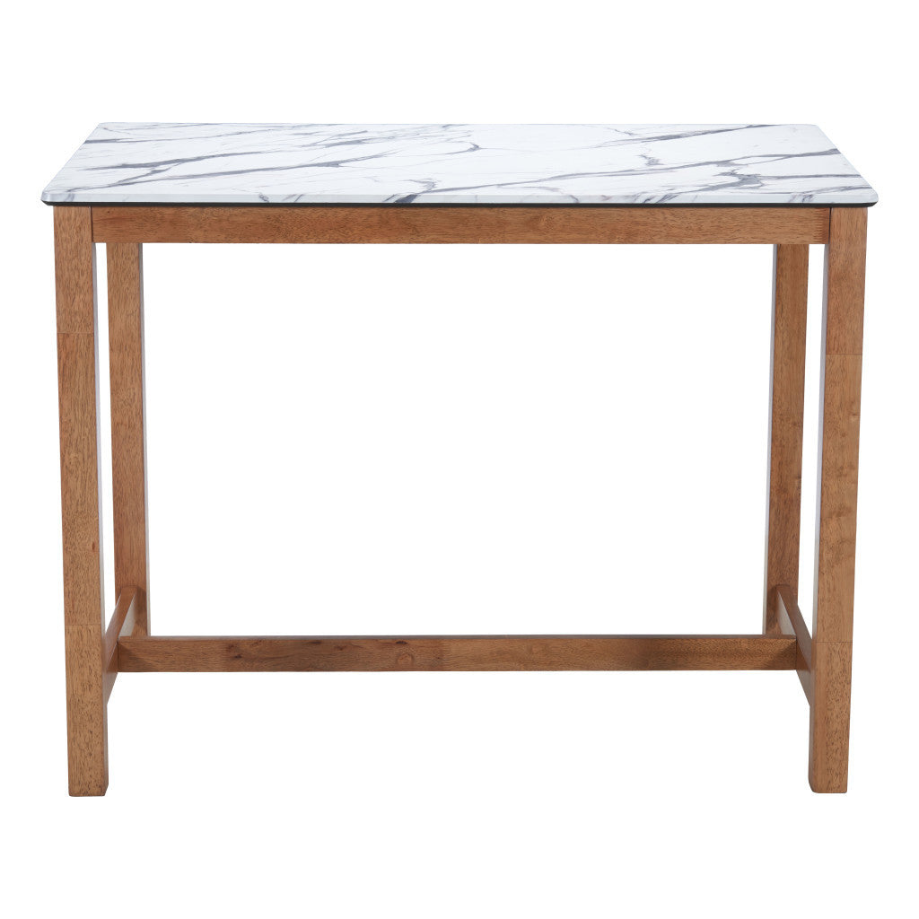 White Solid Wood Bar Table