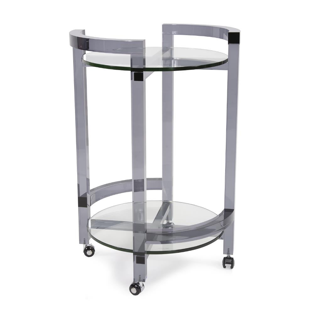 Smoked Acrylic Bar Cart