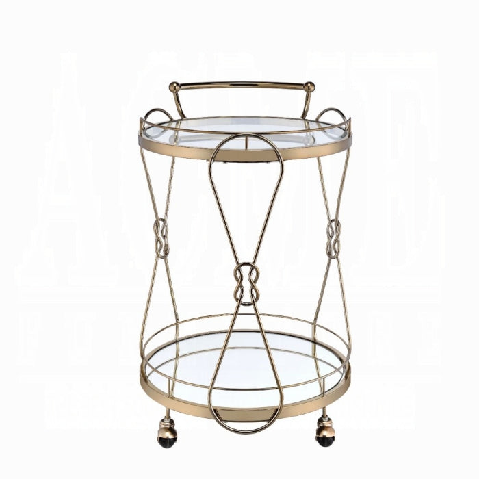 Zekera Round Serving Cart