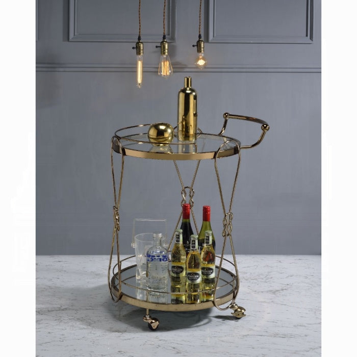 Zekera Round Serving Cart