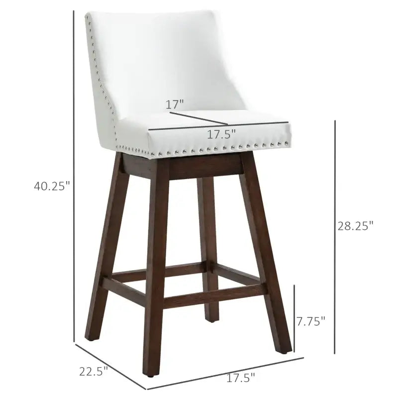 Aosom HOMCOM 28" Swivel Bar Height Bar Stools