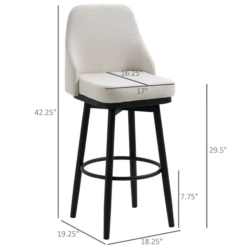 HOMCOM Modern Tall Bar Stool Set