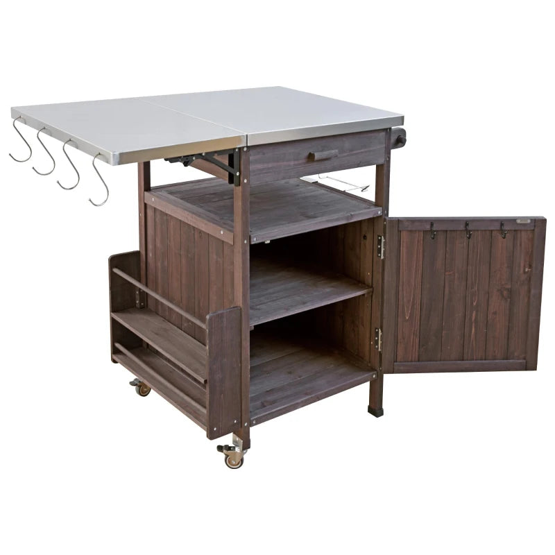 Outdoor Grill Cart with Stainless Steel Top