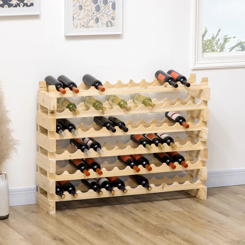 HOMCOM Stackable Wine Rack, Modular Storage