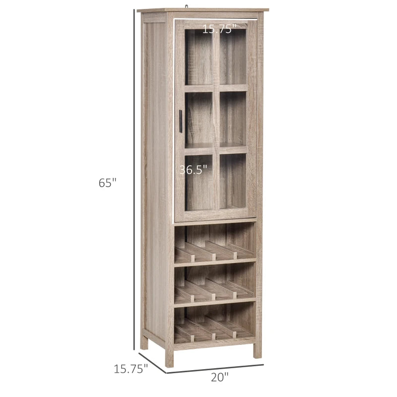HOMCOM Tall Wine Cabinet