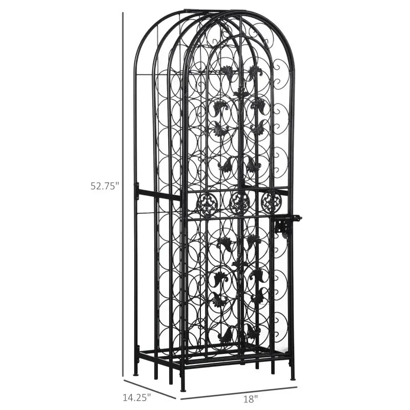 Aosom HOMCOM 45 Bottle Wrought Iron Wine Rack