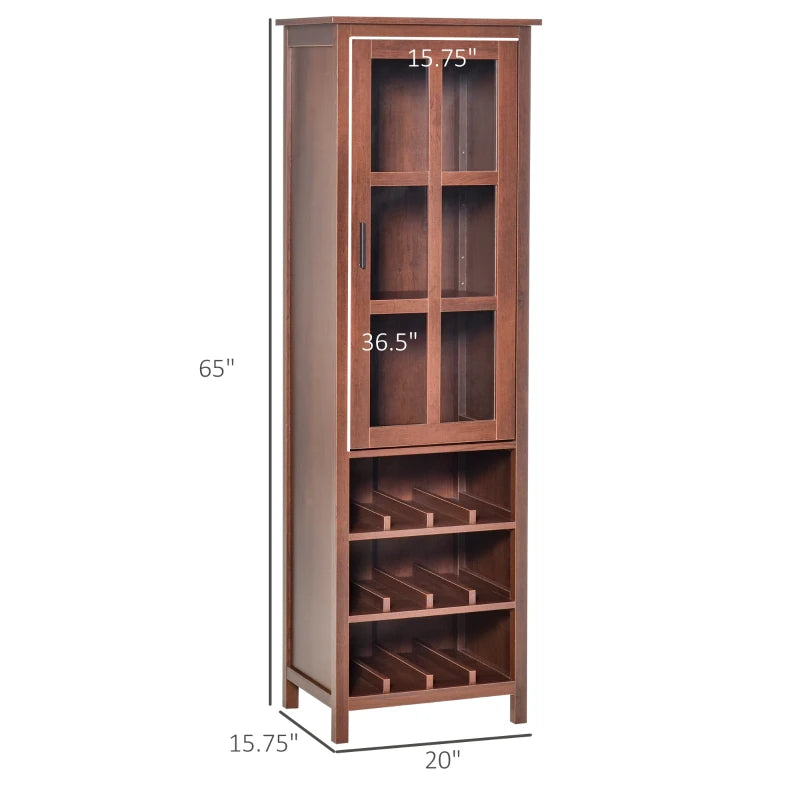 HOMCOM Tall Wine Cabinet