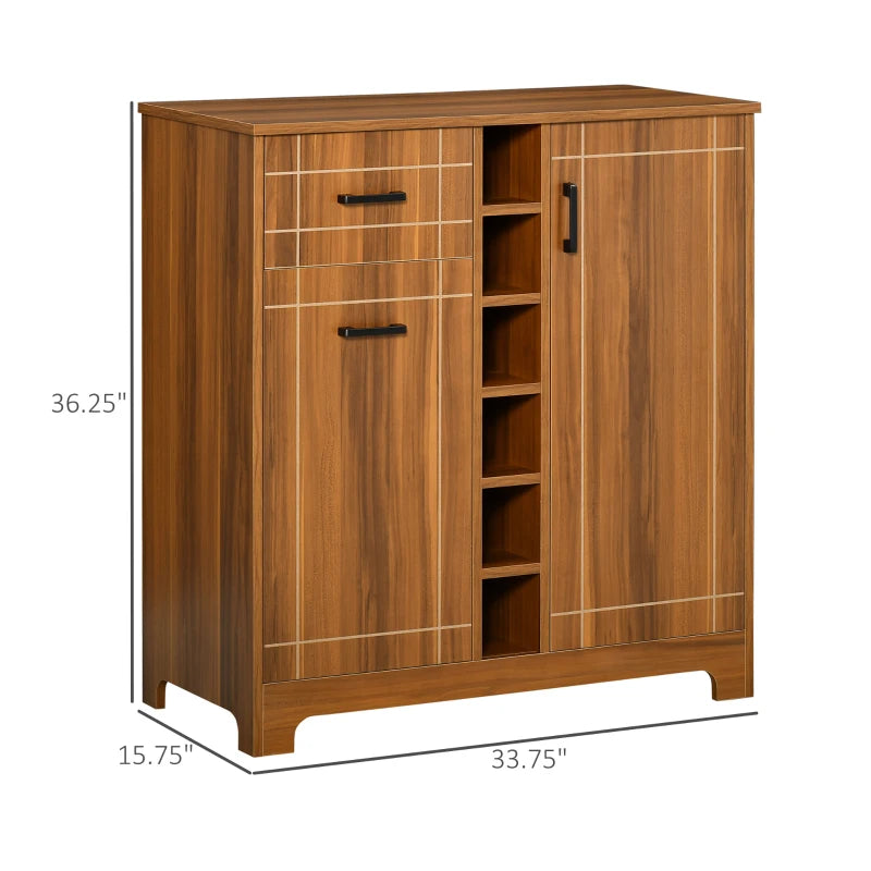 HOMCOM Retro Wine Cabinet for 6 Bottles
