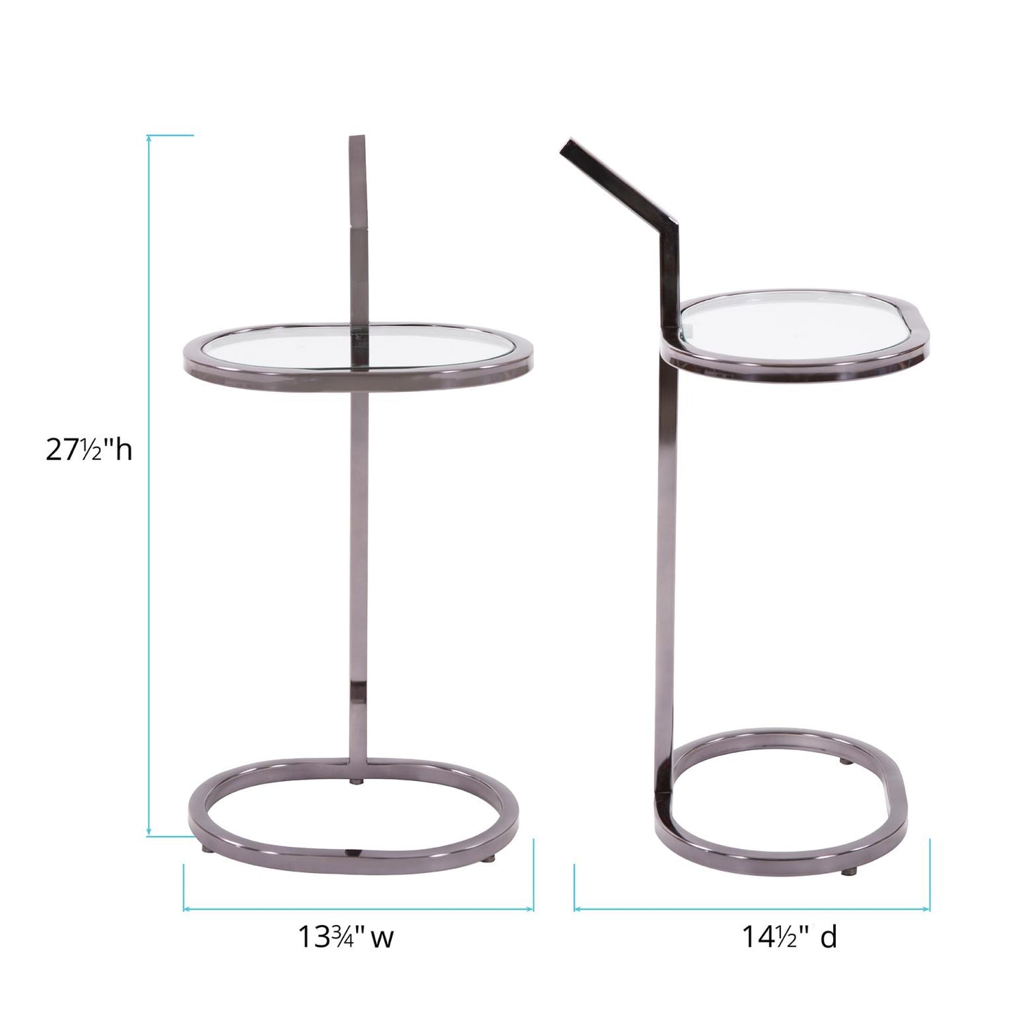 Stainless Oval Drink Table