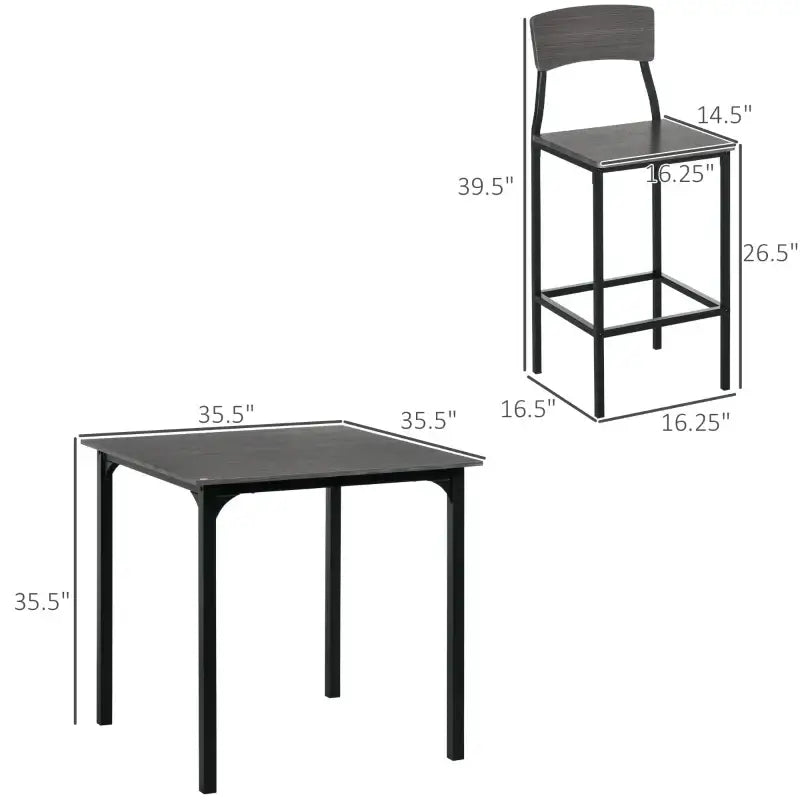 Aosom HOMCOM 5-Piece Counter Height Bar Table