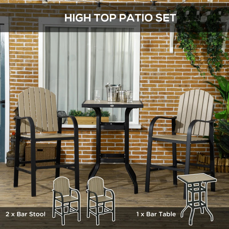 Outsunny Aluminum Frame 3 PCS Bar Set