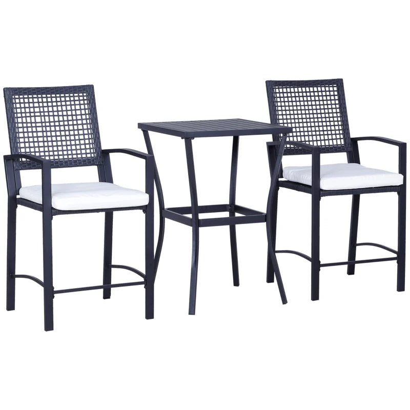 Outsunny 3pcs Patio Bar Set