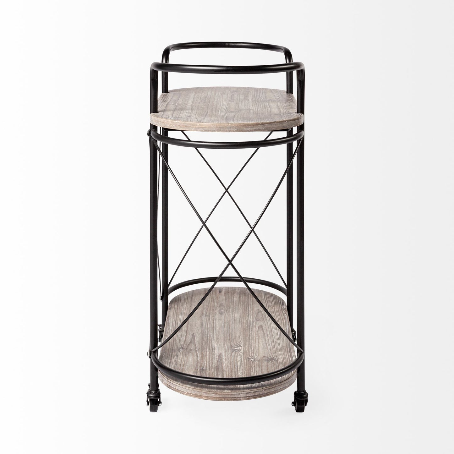 Cyclider Metal Bar Cart