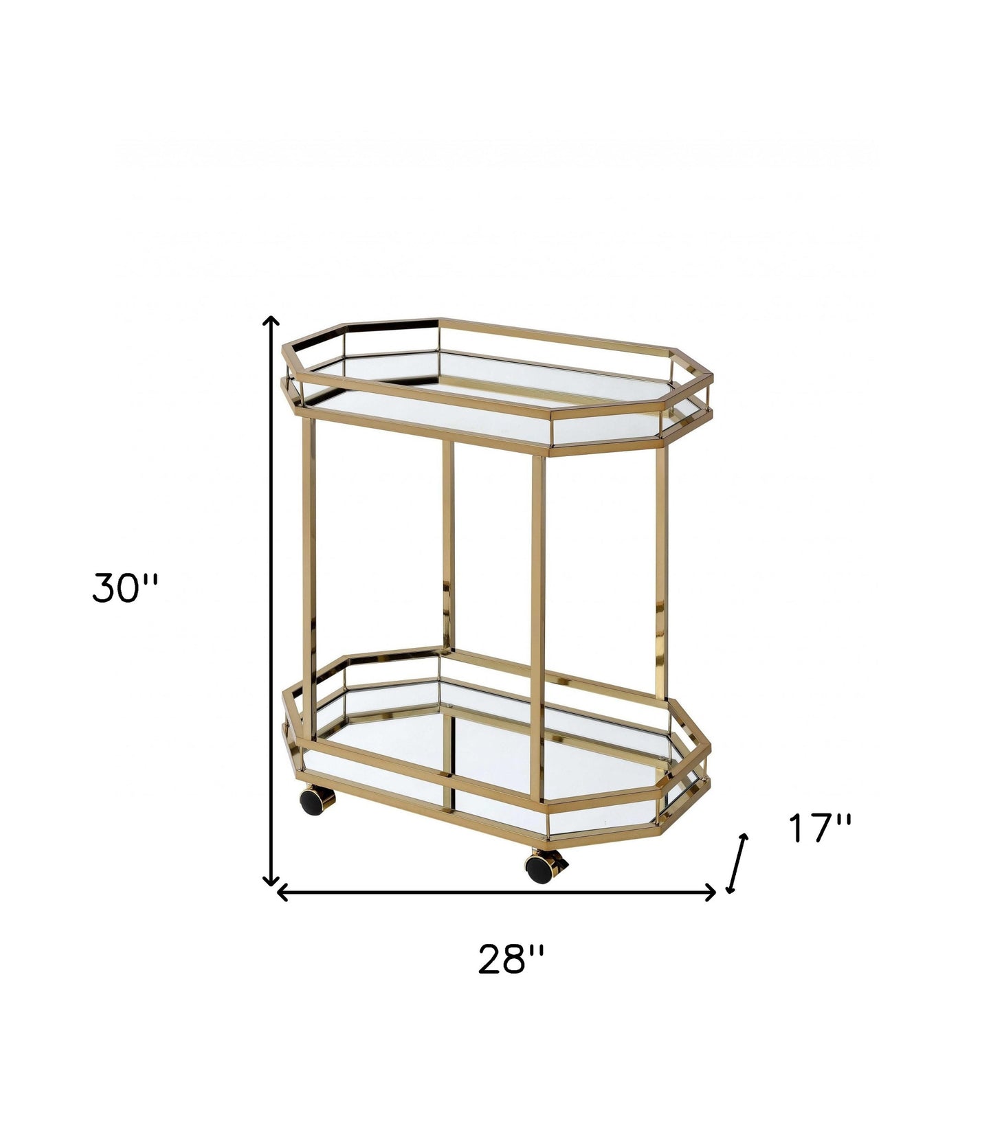 Iron Octagon Rolling Prep Cart