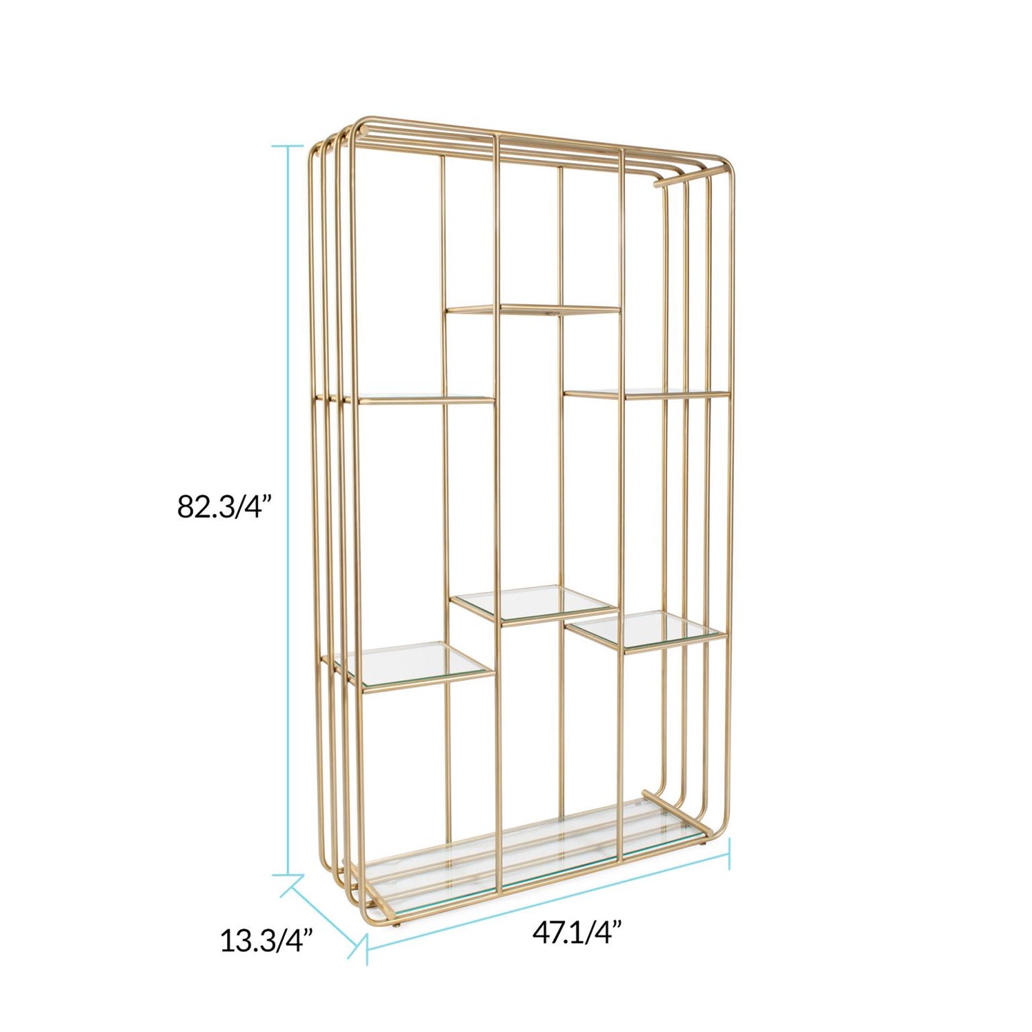 Perth Matte Gold Etagere
