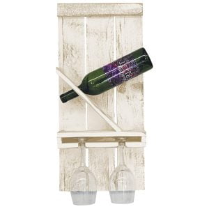 Farmhouse Single Wine Holder with 2 Glass Holder