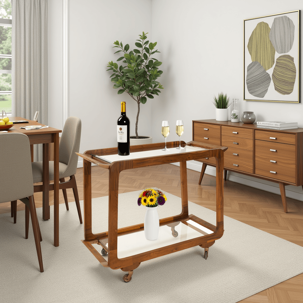 Howard Elliott Rectangle Entertainment Bar Cart