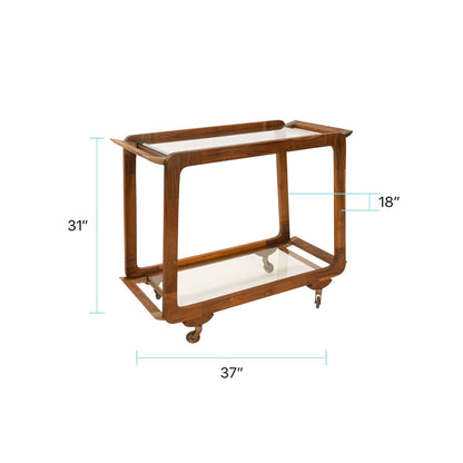 Howard Elliott Rectangle Entertainment Bar Cart