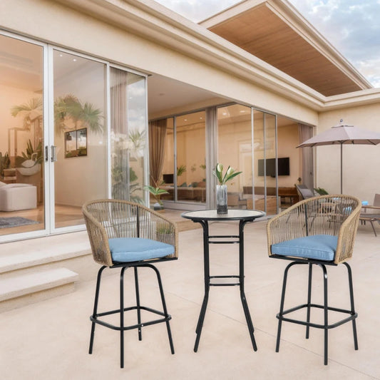 3-Piece Outdoor Bar Set with Ecoating Technology